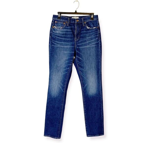 Madewell The High-Rise Slim Boyjean in Medium Blue Wash Style s 26 - Picture 7 of 7